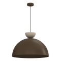 Lampadario a sospensione con cavo NEVIS 1xE27/15W/230V Ø 50 cm marrone