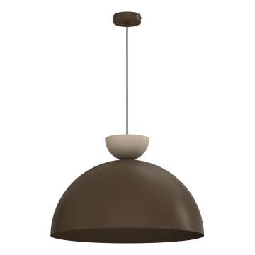 Lampadario a sospensione con cavo NEVIS 1xE27/15W/230V Ø 50 cm marrone