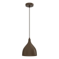 Lampadario a sospensione con cavo NOAK CLASSIC 1xE27/15W/230V marrone
