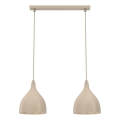Lampadario a sospensione con cavo NOAK CLASSIC 2xE27/15W/230V beige