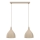 Lampadario a sospensione con cavo NOAK CLASSIC 2xE27/15W/230V beige
