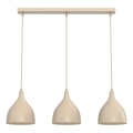 Lampadario a sospensione con cavo NOAK CLASSIC 3xE27/15W/230V beige