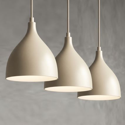 Lampadario a sospensione con cavo NOAK CLASSIC 3xE27/15W/230V beige