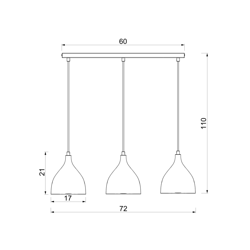 Lampadario a sospensione con cavo NOAK CLASSIC 3xE27/15W/230V beige