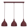 Lampadario a sospensione con cavo NOAK CLASSIC 3xE27/15W/230V bordeaux