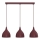Lampadario a sospensione con cavo NOAK CLASSIC 3xE27/15W/230V bordeaux