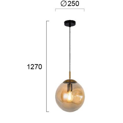 Lampadario a sospensione con cavo OSCAR 1xE27/40W/230V beige fumé