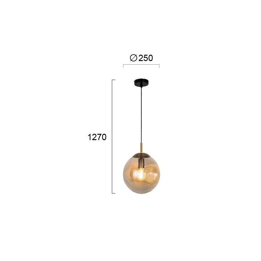 Lampadario a sospensione con cavo OSCAR 1xE27/40W/230V beige fumé
