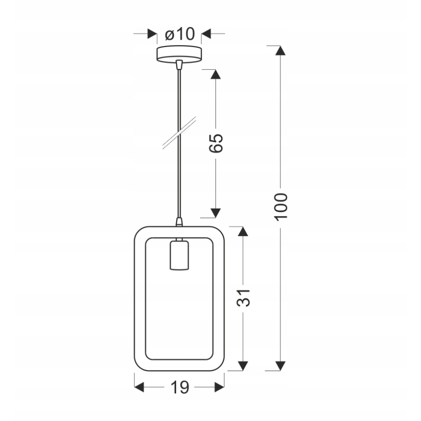 Lampadario a sospensione con cavo OSTOR 1xE27/40W/230V beige/nero