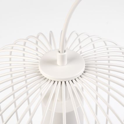 Lampadario a sospensione con cavo OVELLA 1xE27/15W/230V Ø 34 cm crema