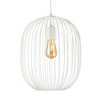Lampadario a sospensione con cavo OVELLA 1xE27/15W/230V Ø 34 cm crema