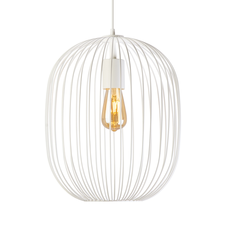Lampadario a sospensione con cavo OVELLA 1xE27/15W/230V Ø 34 cm crema