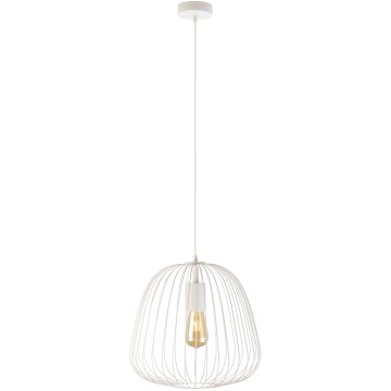 Lampadario a sospensione con cavo OVELLA 1xE27/15W/230V, Ø 36 cm, crema