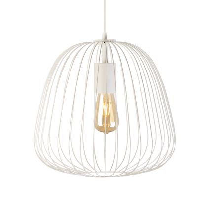 Lampadario a sospensione con cavo OVELLA 1xE27/15W/230V, Ø 36 cm, crema