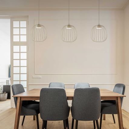 Lampadario a sospensione con cavo OVELLA 1xGX53/10W/230V, diametro 25 cm, crema