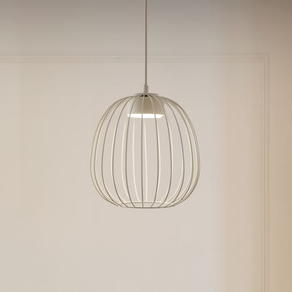 Lampadario a sospensione con cavo OVELLA 1xGX53/10W/230V, diametro 25 cm, crema