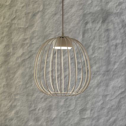Lampadario a sospensione con cavo OVELLA 1xGX53/10W/230V, diametro 25 cm, crema