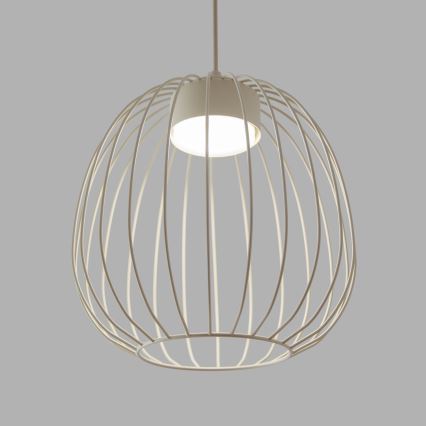 Lampadario a sospensione con cavo OVELLA 1xGX53/10W/230V, diametro 25 cm, crema