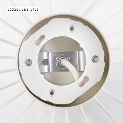 Lampadario a sospensione con cavo OVELLA 1xGX53/10W/230V, diametro 25 cm, crema