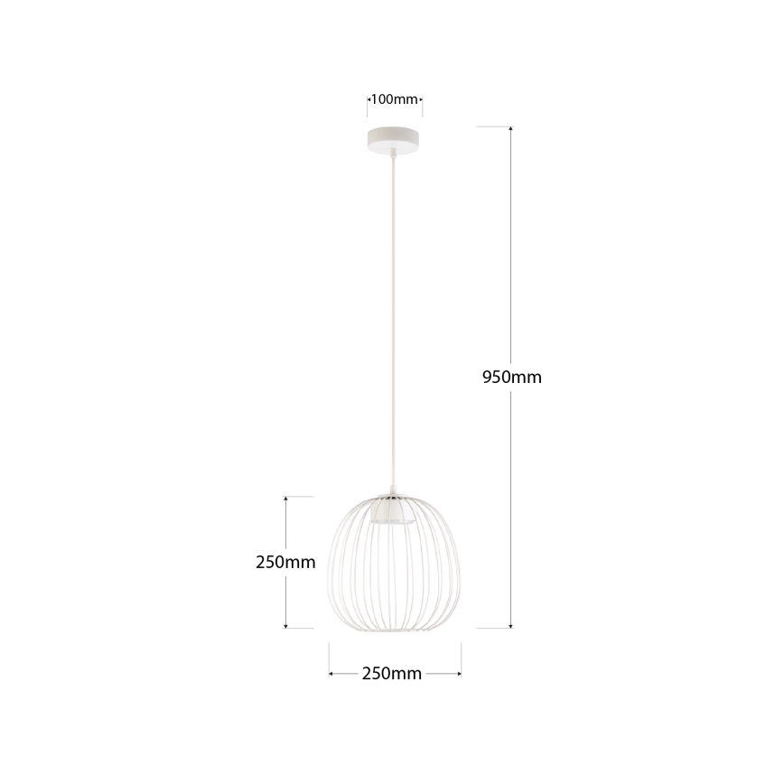 Lampadario a sospensione con cavo OVELLA 1xGX53/10W/230V, diametro 25 cm, crema
