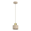 Lampadario a sospensione con cavo PARKLA 1xE27/15W/230V beige/oro