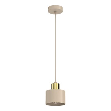 Lampadario a sospensione con cavo PARKLA 1xE27/15W/230V beige/oro