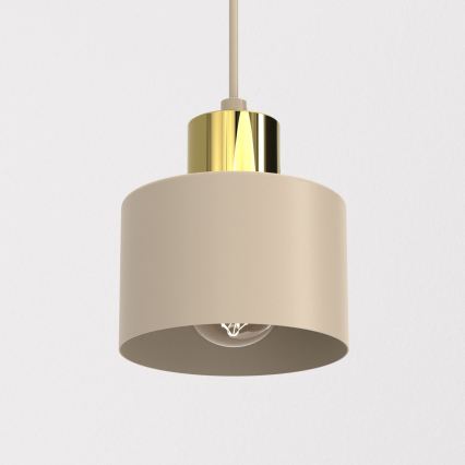 Lampadario a sospensione con cavo PARKLA 1xE27/15W/230V beige/oro