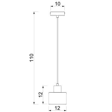 Lampadario a sospensione con cavo PARKLA 1xE27/15W/230V beige/oro