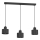 Lampadario a sospensione con cavo PARKLA 3xE27/15W/230V nero