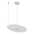 Lampadario a sospensione con cavo PIATTO 1xGX53/15W/230V Ø 35 cm, bianco