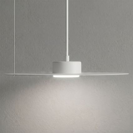 Lampadario a sospensione con cavo PIATTO 1xGX53/15W/230V Ø 35 cm, bianco