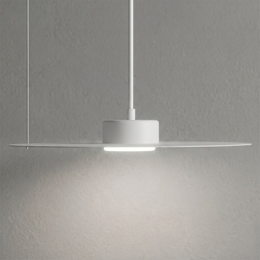 Lampadario a sospensione con cavo PIATTO 1xGX53/15W/230V Ø 35 cm, bianco