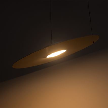 Lampadario a sospensione con cavo PIATTO 1xGX53/15W/230V Ø 35 cm, bianco