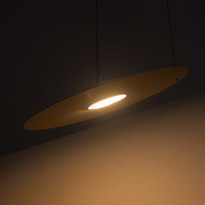Lampadario a sospensione con cavo PIATTO 1xGX53/15W/230V Ø 35 cm, bianco