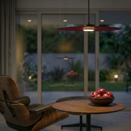 Lampadario a sospensione con cavo PIATTO 1xGX53/15W/230V Ø 55 cm bordeaux