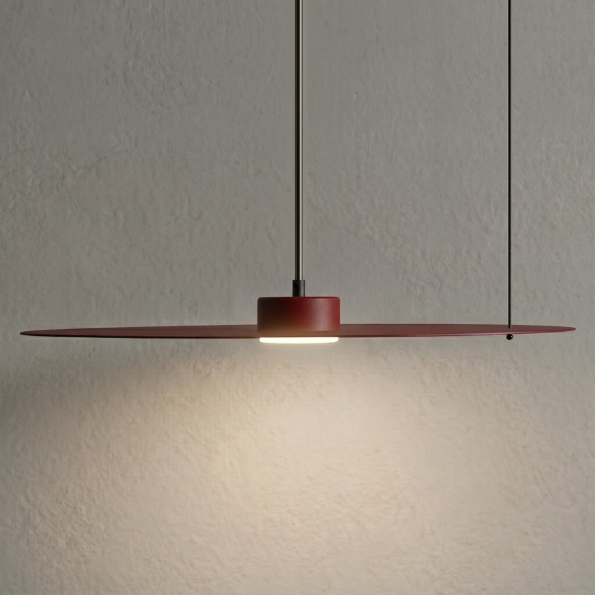 Lampadario a sospensione con cavo PIATTO 1xGX53/15W/230V Ø 55 cm bordeaux