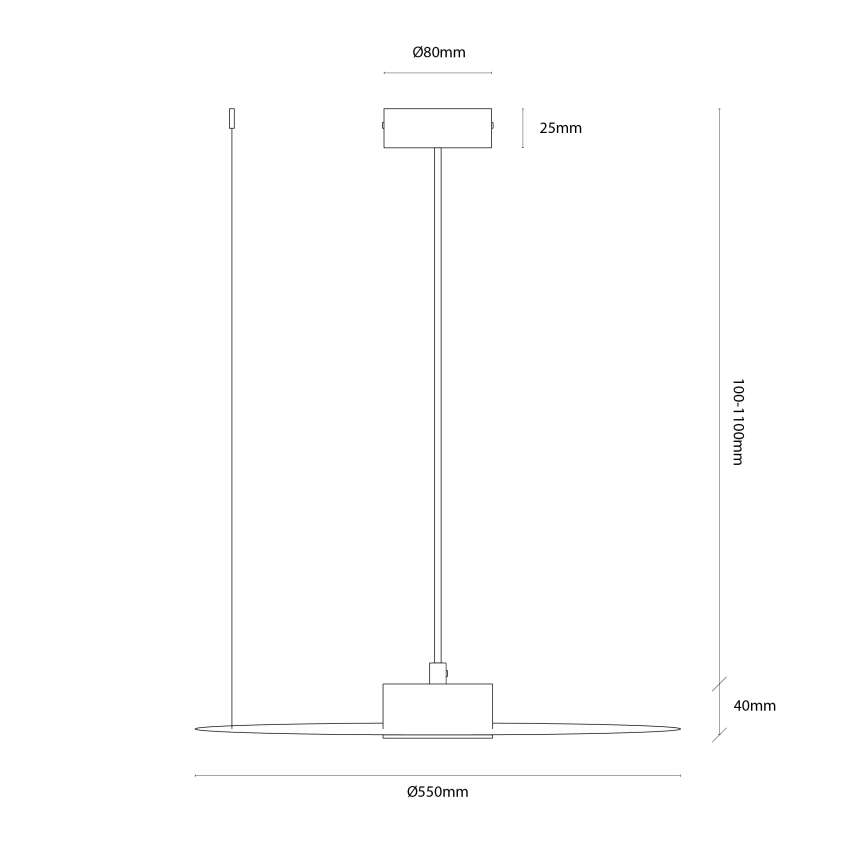 Lampadario a sospensione con cavo PIATTO 1xGX53/15W/230V Ø 55 cm bordeaux
