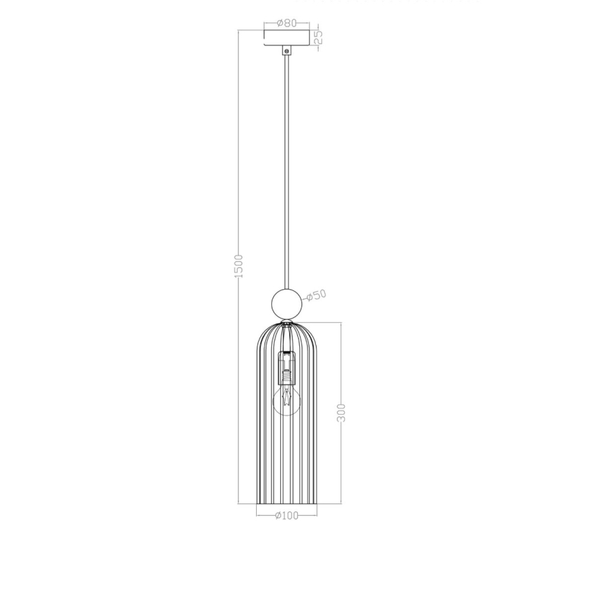 Lampadario a sospensione con cavo PIEGA 1xE14/40W/230V ottone/nero fumé