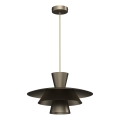 Lampadario a sospensione con cavo PLATO 1xE27/15W/230V bronzo