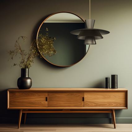 Lampadario a sospensione con cavo PLATO 1xE27/15W/230V bronzo