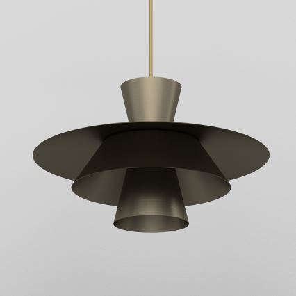 Lampadario a sospensione con cavo PLATO 1xE27/15W/230V bronzo