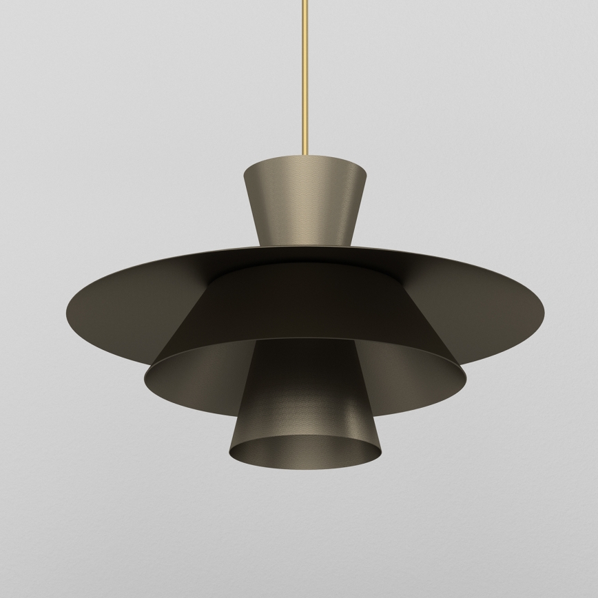 Lampadario a sospensione con cavo PLATO 1xE27/15W/230V bronzo