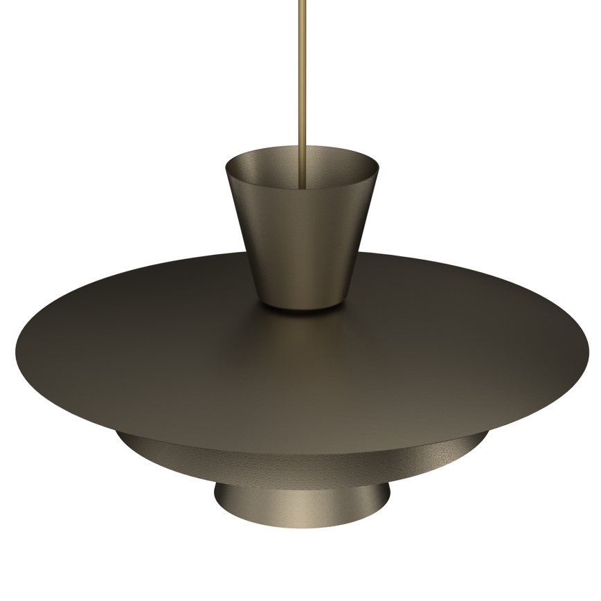 Lampadario a sospensione con cavo PLATO 1xE27/15W/230V bronzo