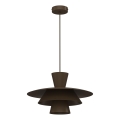 Lampadario a sospensione con cavo PLATO 1xE27/15W/230V marrone