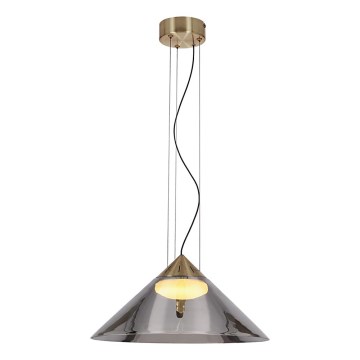 Lampadario a sospensione con cavo PRESTO 1xGX53/10W/230V Ø 34 cm oro/grigio fumé