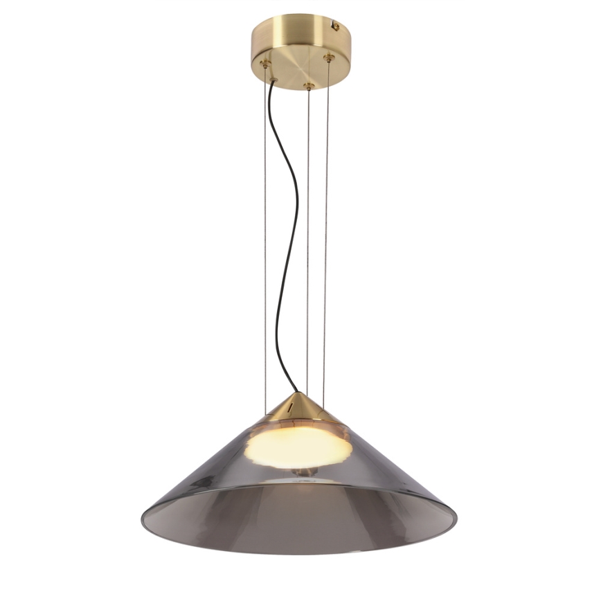 Lampadario a sospensione con cavo PRESTO 1xGX53/10W/230V Ø 34 cm oro/grigio fumé