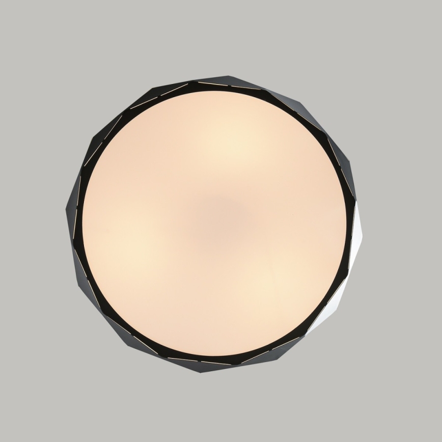 Lampadario a sospensione con cavo REUS, 3x E27/40W/230V, Ø 47 cm, nero