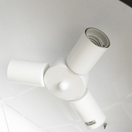 Lampadario a sospensione con cavo REUS, 3x E27/40W/230V, Ø 47 cm, nero