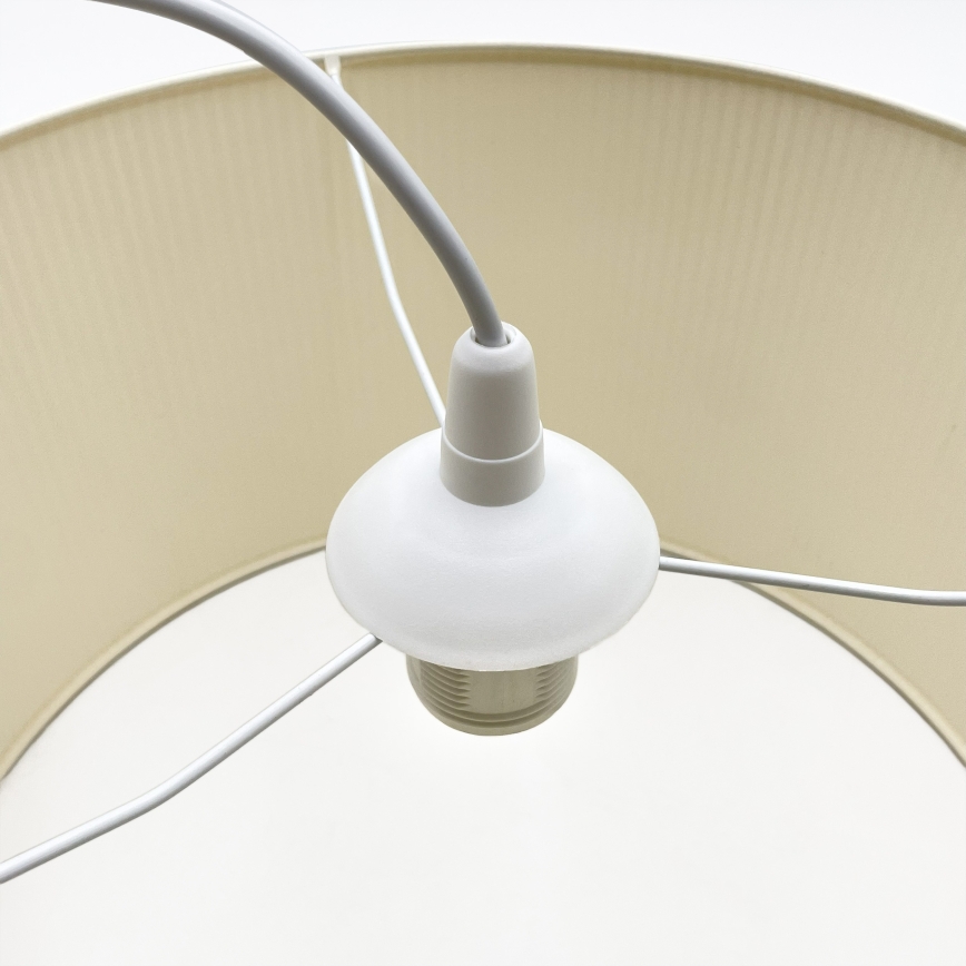Lampadario a sospensione con cavo SIRJA PLISADO 1xE27/15W/230V Ø 35 cm colore crema