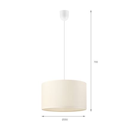 Lampadario a sospensione con cavo SIRJA PLISADO 1xE27/15W/230V Ø 35 cm colore crema